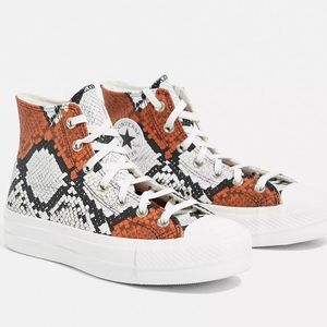 Converse Chuck Taylor All Star Lift Snake High Top Platform  Sneakers